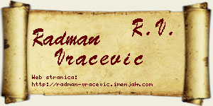 Radman Vračević vizit kartica